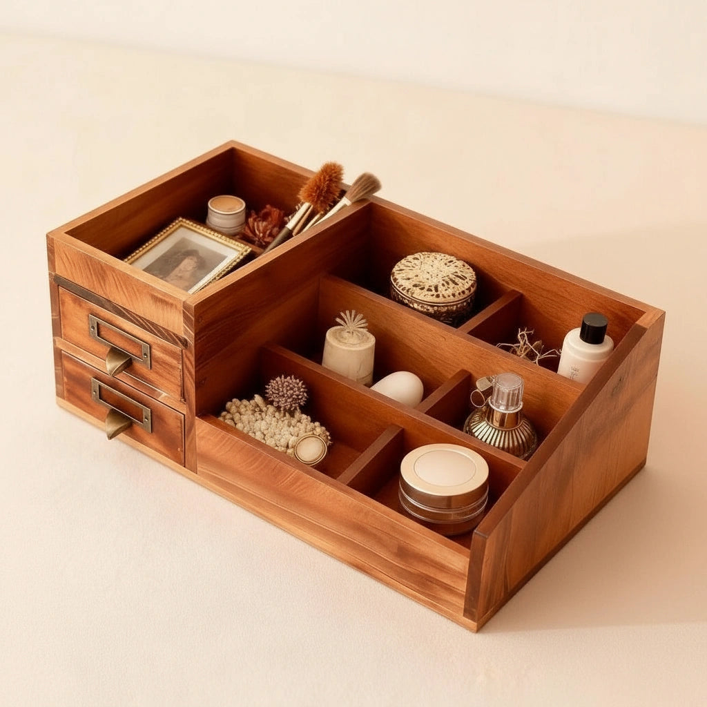 Wooden Tabletop Organiser