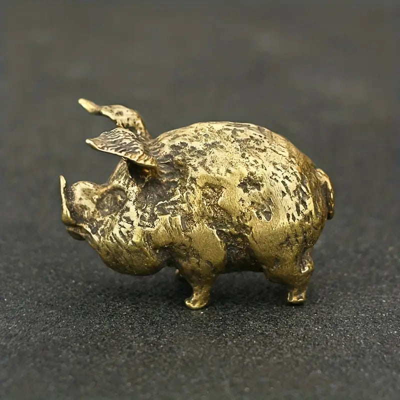 Brass Pig Miniature