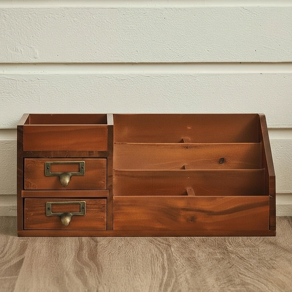 Wooden Tabletop Organiser